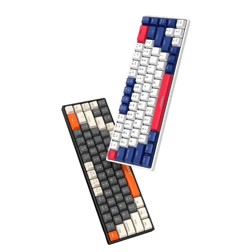Miniatura: Teclado Gamer/De Escritório Com Fio RGB LED Iluminado Com 68 Teclas Mecânicas