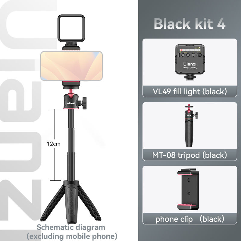 Ulanzi VL49 6W Mini Vlog LED Fill Light White 2000mAh 5500K Zoom Lighting Photog