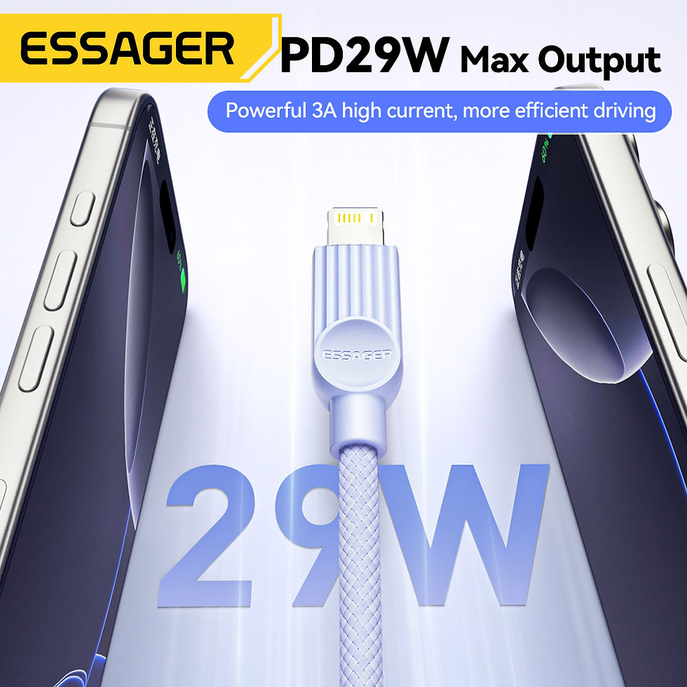 Miniatura: Cabo ESSAGER USB-C para Lightning 29W