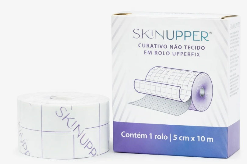 CURATIVO FIXAÇÃO ROLO 5X10CM  ( TIPO HYPAFIX) SKINUPPER