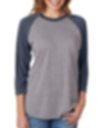 Thumbnail: Next Level Unisex Triblend 3/4-Sleeve Raglan