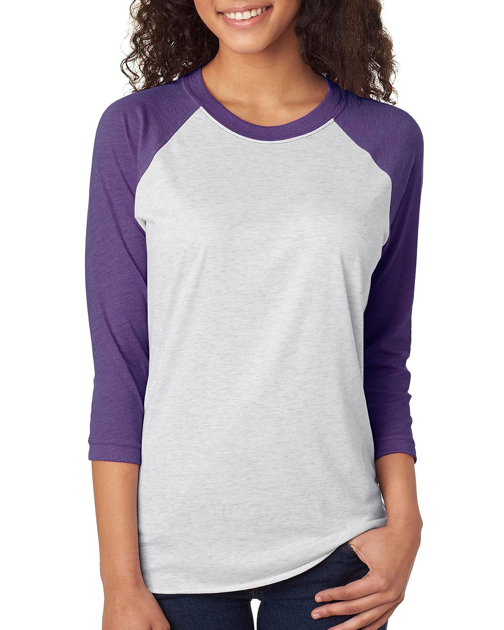 Thumbnail: Next Level Unisex Triblend 3/4-Sleeve Raglan