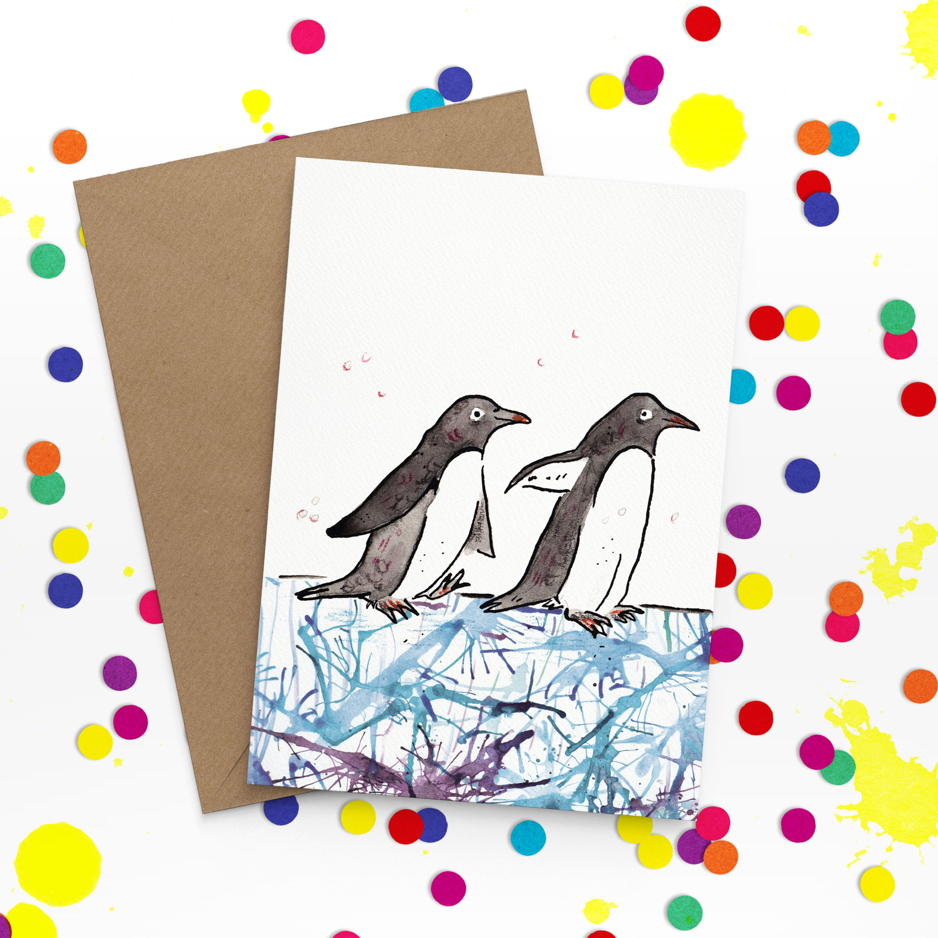 Penguin Pals | Bird Greetings Card