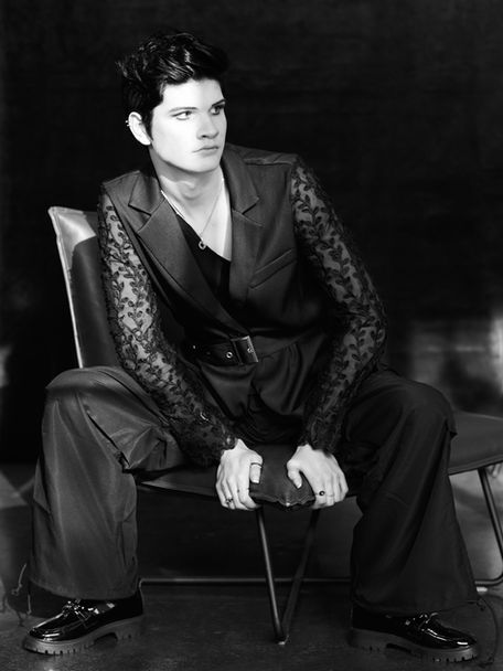 artist photographed in dramatic lighting at Alise Black Studios