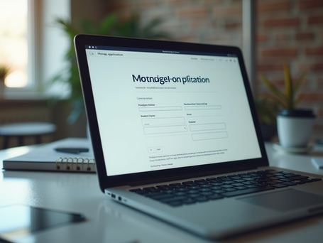 View of a mortgage applicatiopn online