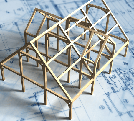 Home under construction / blueprints