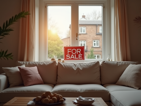 living room of a home for sale