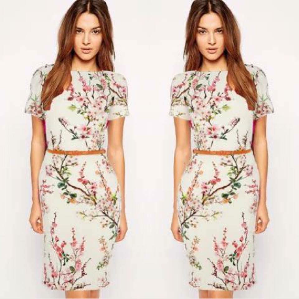 Thumbnail: Sakura Bodycon Dress with Belt