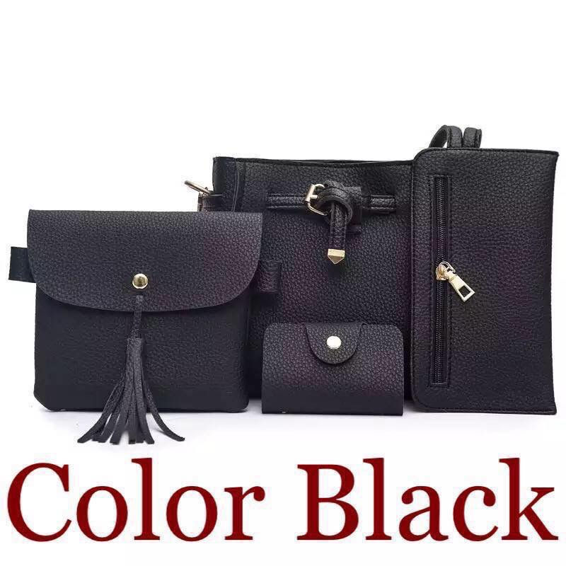 Thumbnail: Korean Women's Retro Fashion Classical Composition Shoulder Bag /4pcs per Set