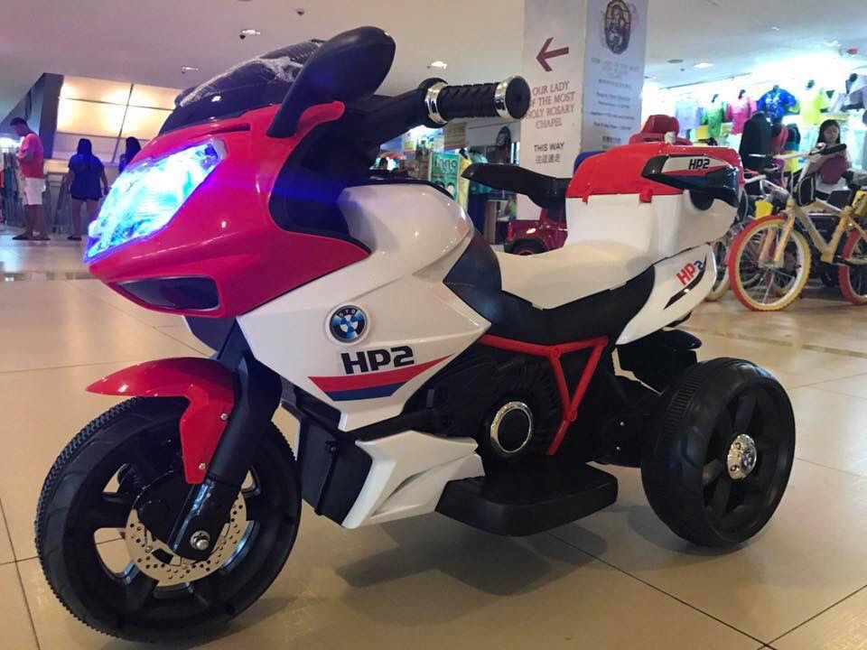 Thumbnail: Children electric motorcycle tricycle large double