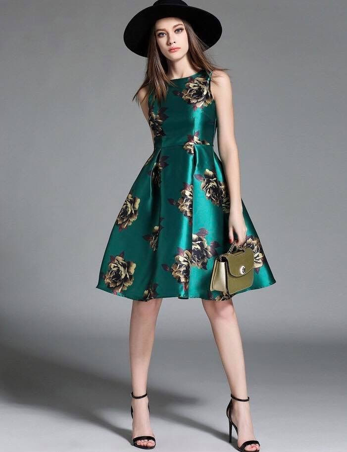 Thumbnail: U.S. Style 3D Floral Elegant Dress