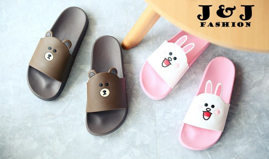 Thumbnail: Cartoon shoes plastic thick bottom slippers