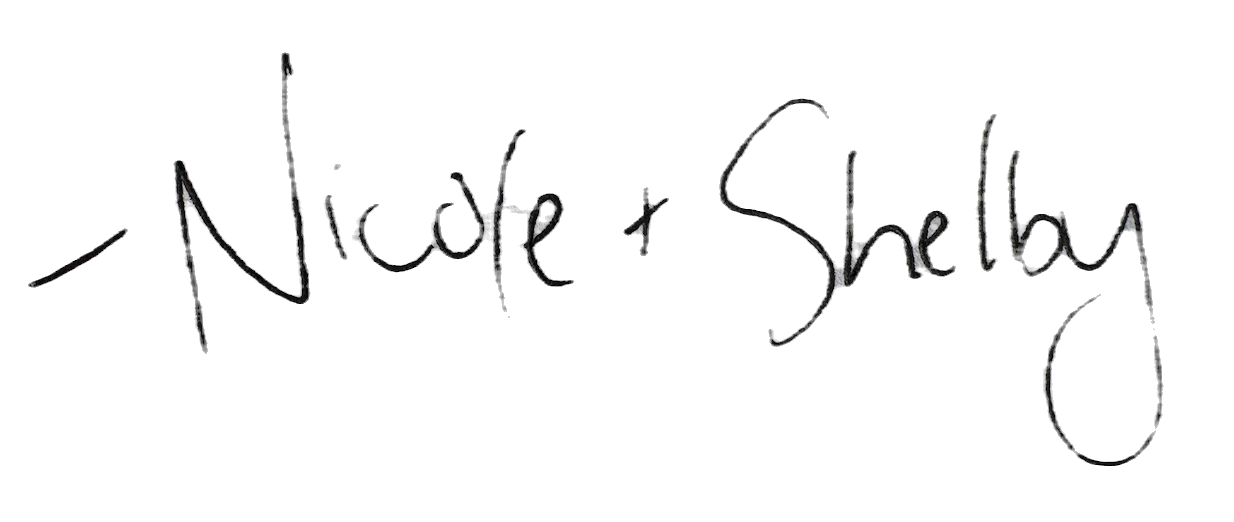 Nicole and Shelby's handwritten signature 