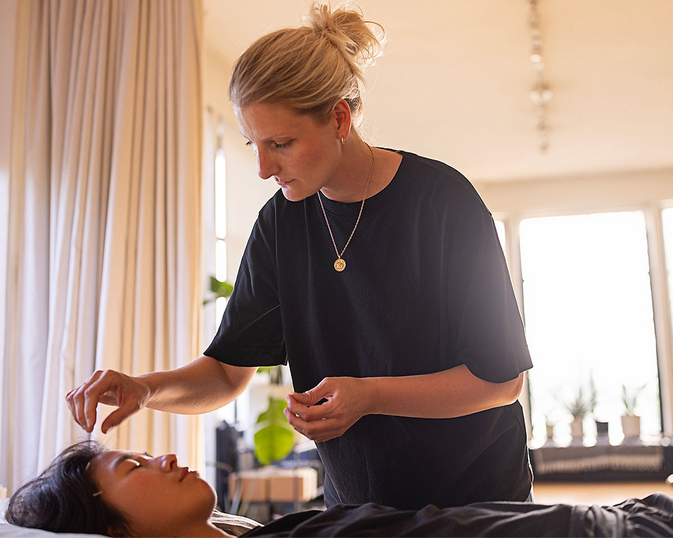 nicole needling a patient