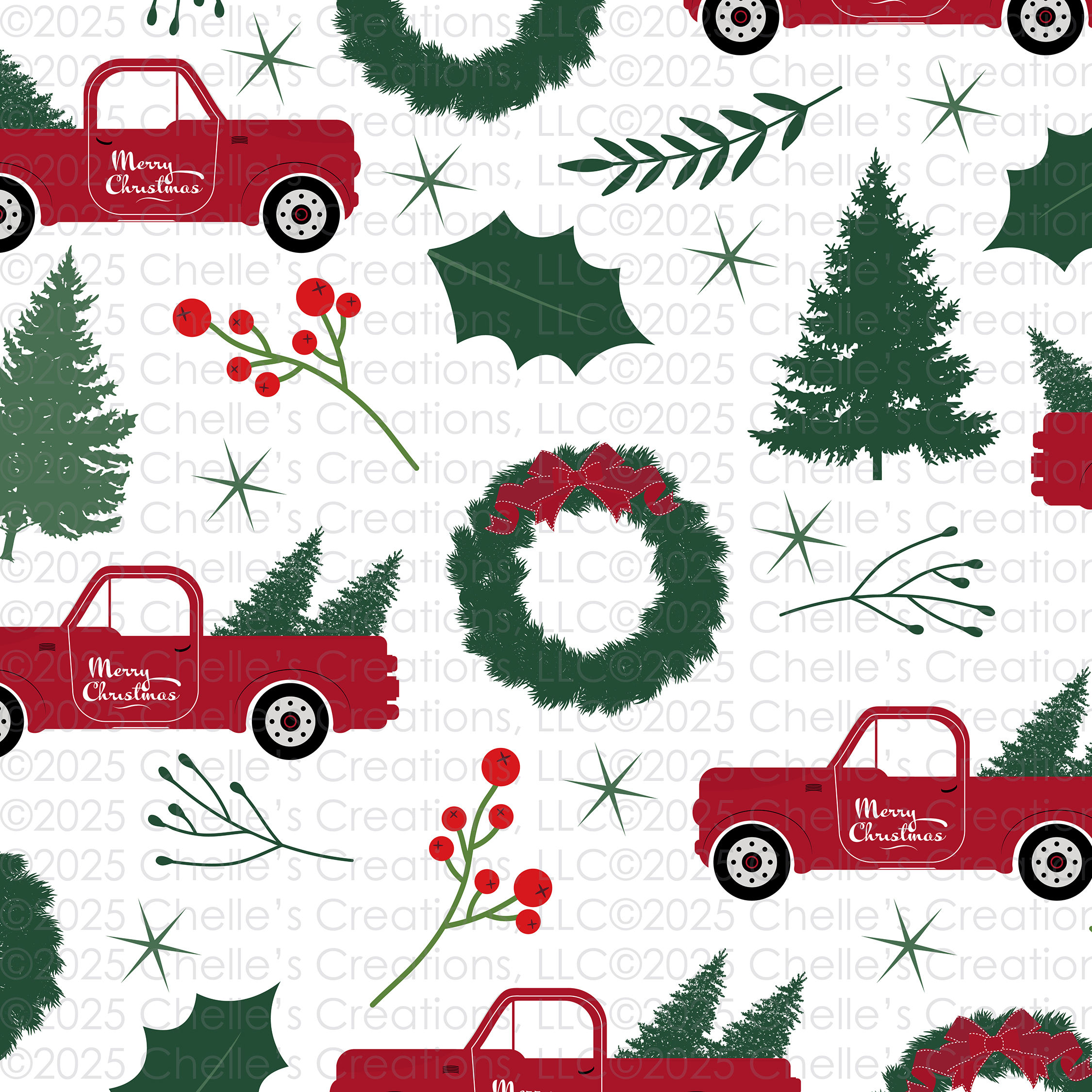 CC-2025-107_Christmas Red Truck