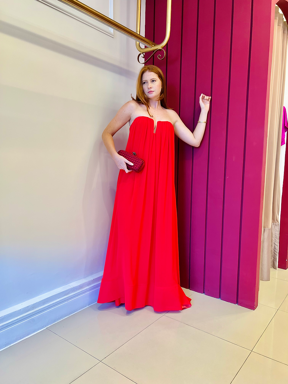 Miniatura: Vestido longo decote V
