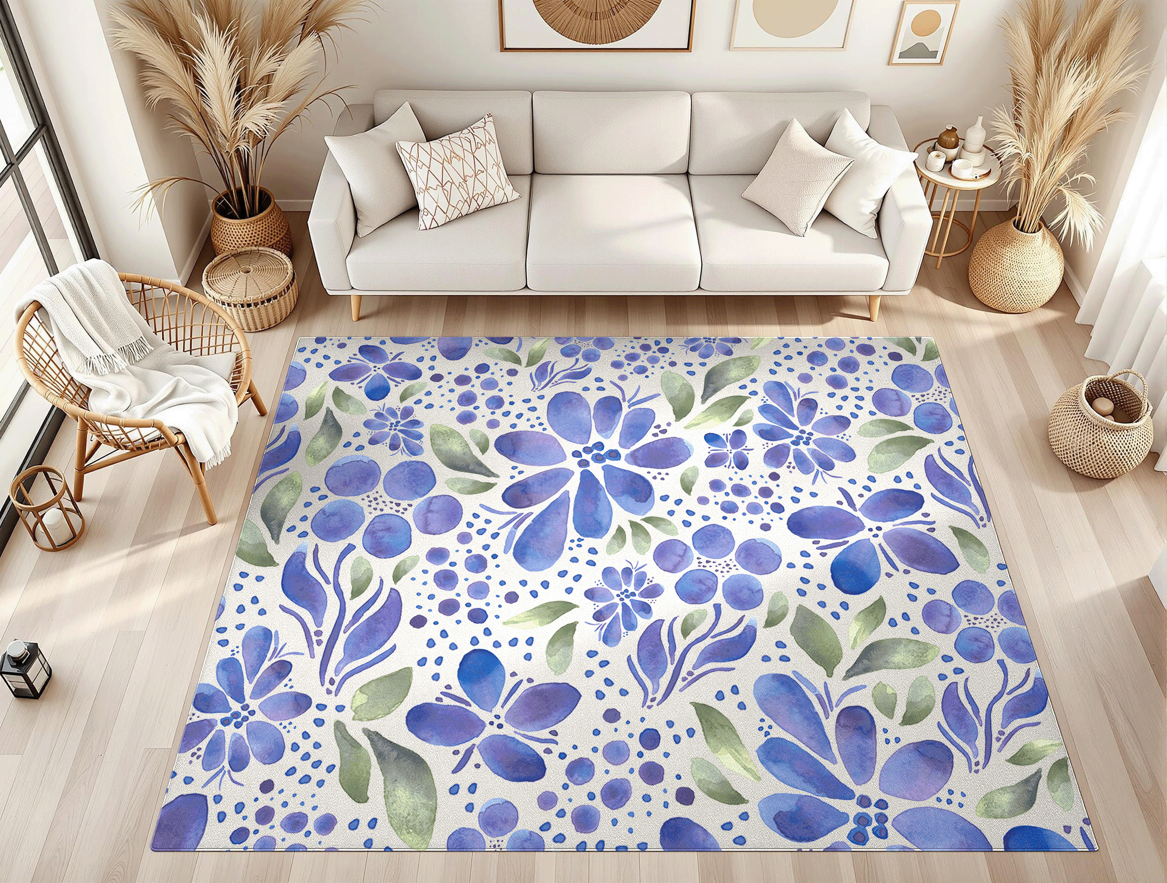 Twilight Blooms Area rug