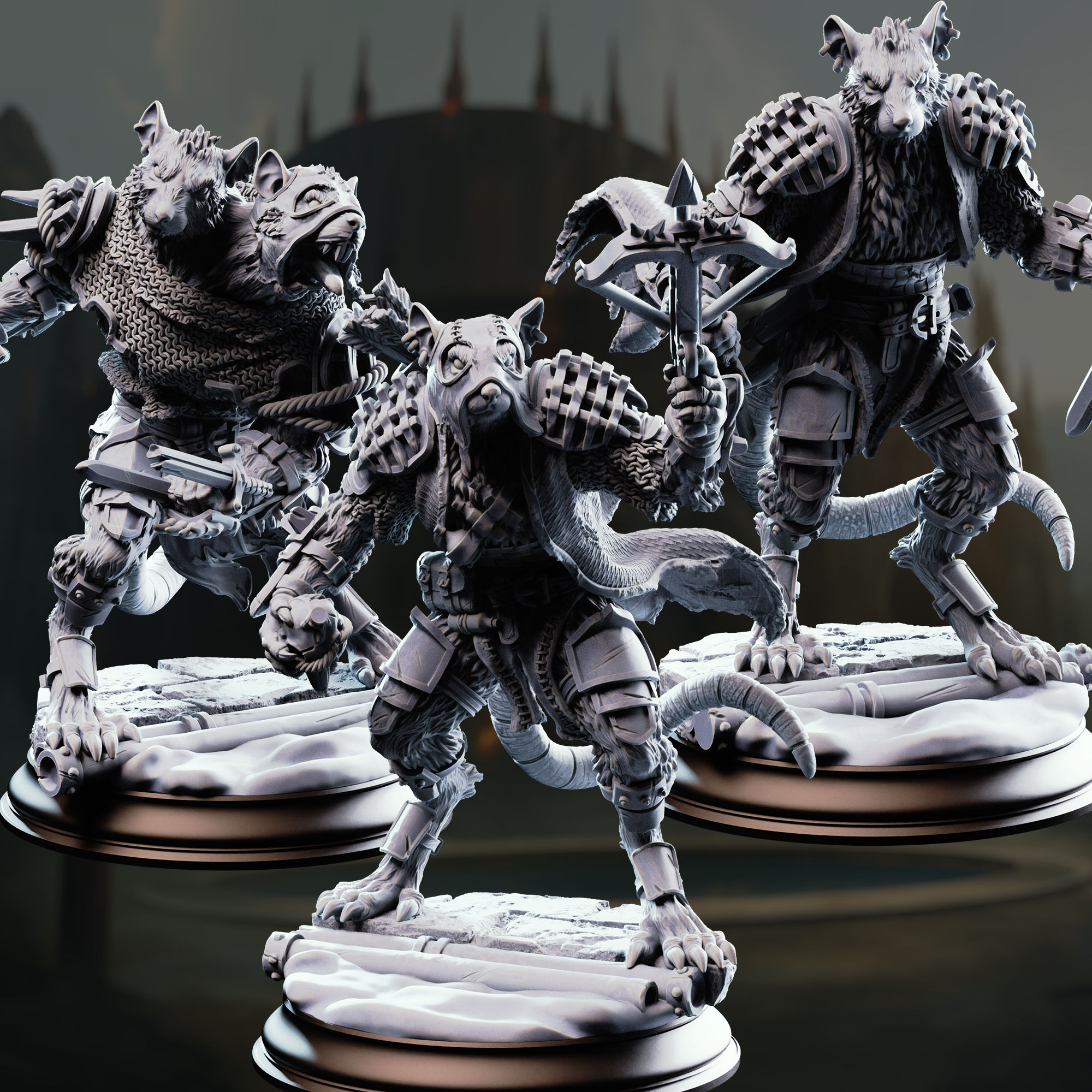 Scabbers – Ratfolk Warriors (3 mini's)