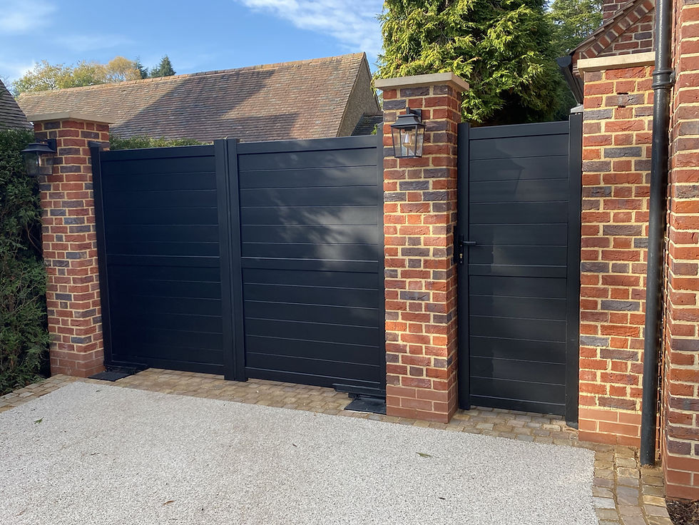 Electric driveway gates installed at a residential property in Richmond, London