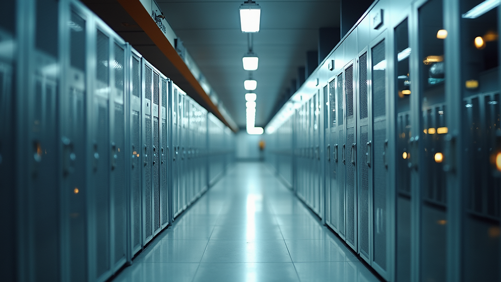 Vue rapprochée d’un serveur informatique sécurisé dans un centre de données à Genève