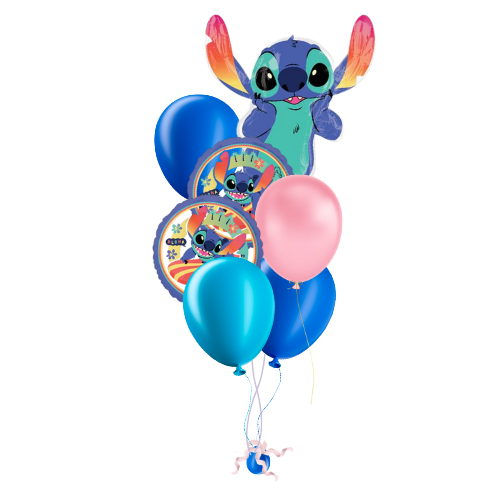 Thumbnail: Stitch birthday balloon bouquet