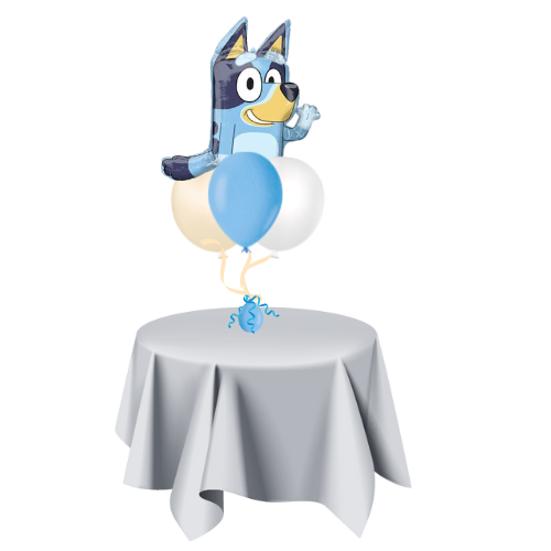 Thumbnail: Bluey balloon bouquet centerpiece