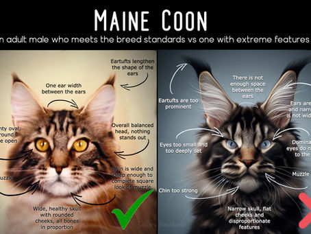 Extremely typed Maine Coons