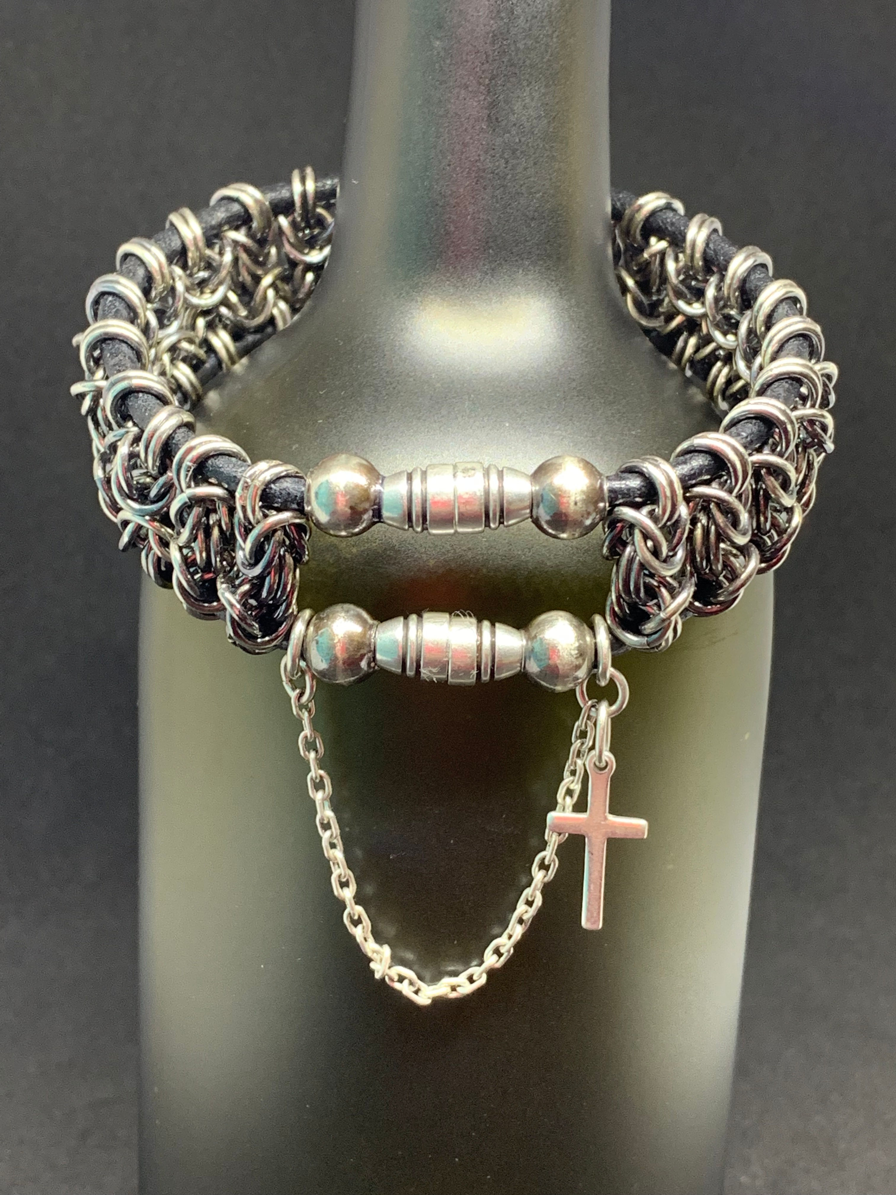 Men's Byzantine Biker Bracelet