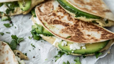 Quesadillas à l'houmous 