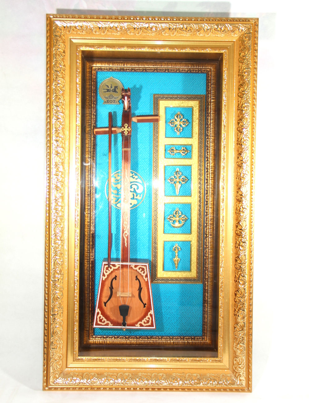 Framed Morin Khuur(Horse-head fiddle)