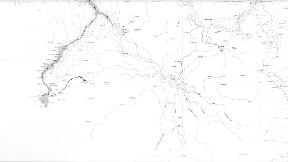 Faint vintage aviation map or aeronautical chart texture, topographic lines and airspace m