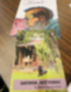 ID: Books with bright covers on a wooden desk.