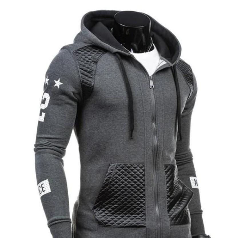 Thumbnail: Mens Street Style Biker Hoodie