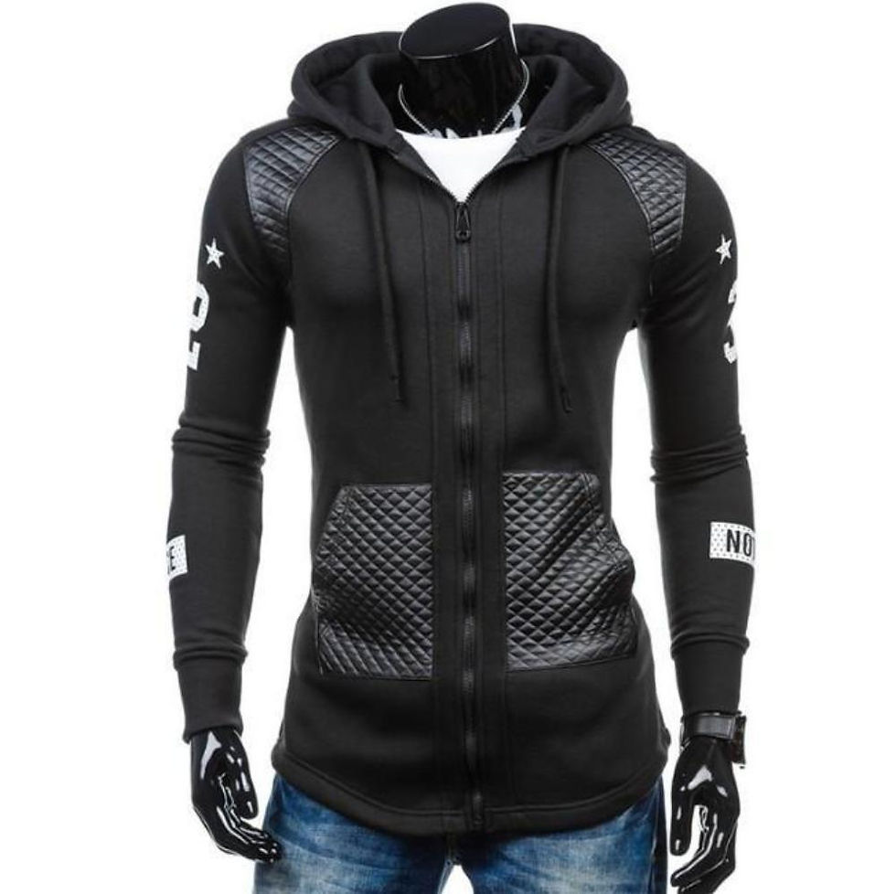 Thumbnail: Mens Street Style Biker Hoodie