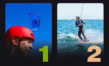 Step 1 and 2 kiteboarding starter package for two people.webp