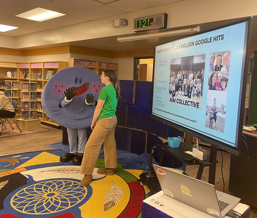 Nume and Tegwen presenting on math anxiety!