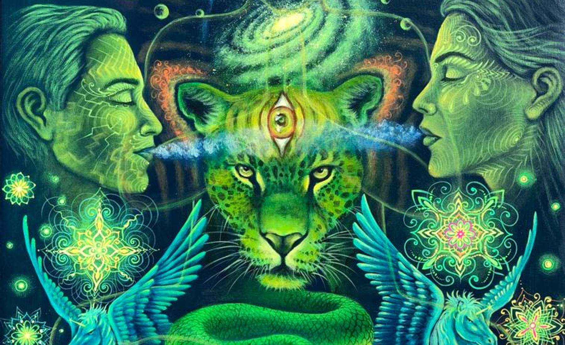 Visionary art by Moisés — jaguar