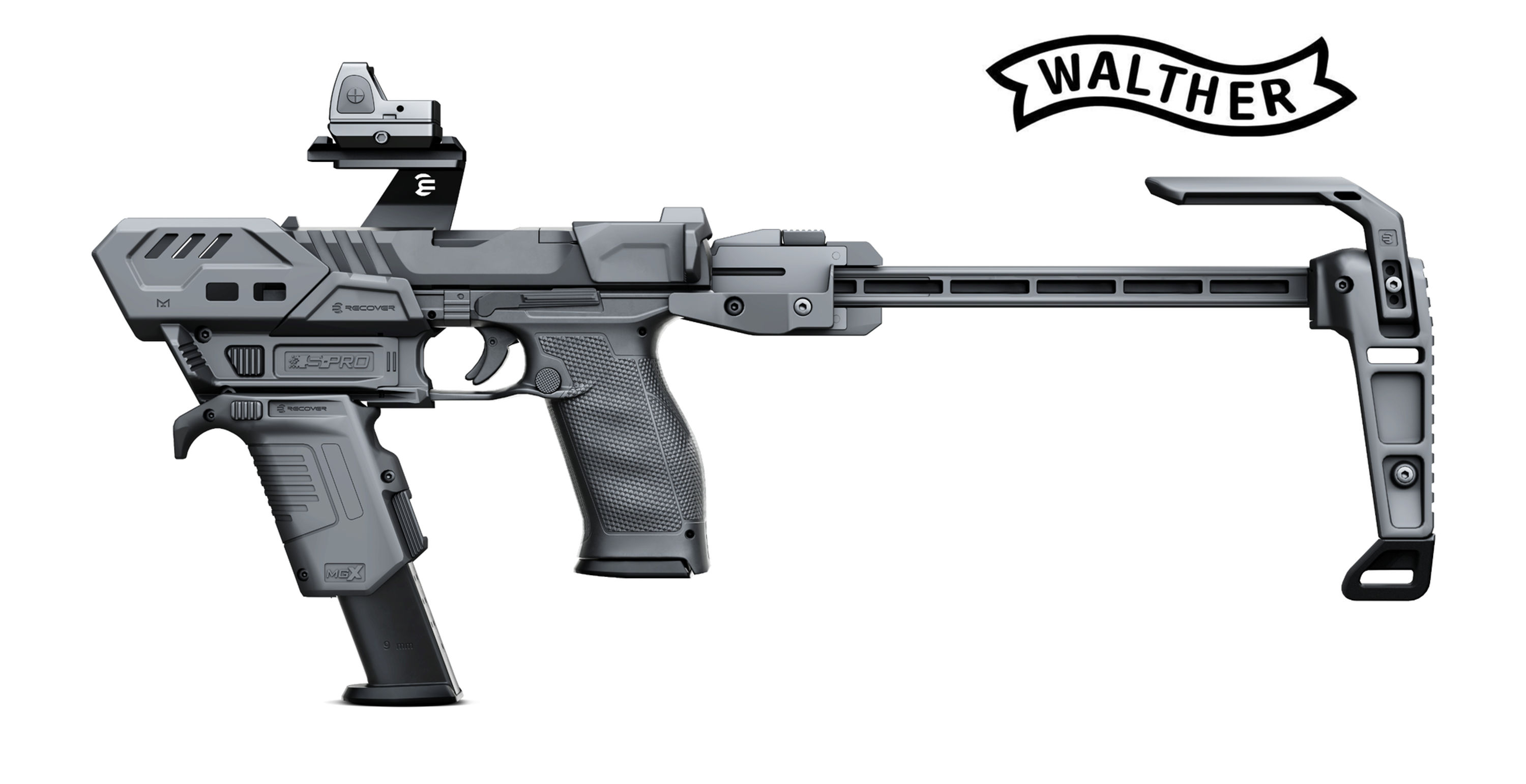 S-PRO Pistol Stabilizer Conversion Kit - WALTHER PDP