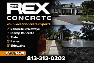 Rex Concrete offering residential concrete installation and custom concrete projects in Pasco County