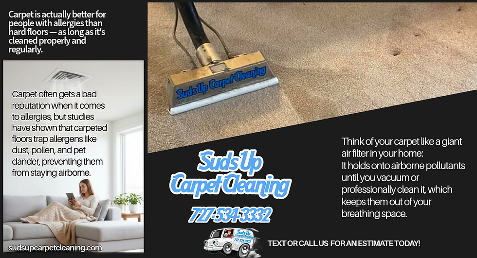 Suds Up Carpet Cleaning carpet is better than hard surface floors