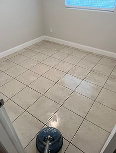 After tile and grout cleaning in Tarpon Springs showing restored grout lines and clean tile