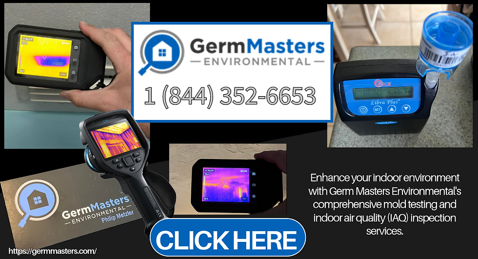 Visit Germ Masters Environmental for professional mold testing and indoor air quality services