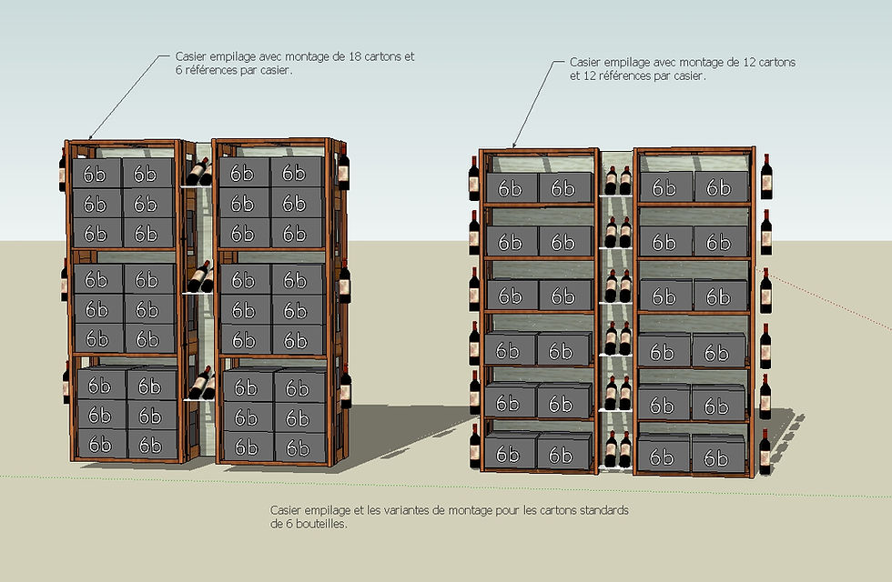 casier empilage et cartons