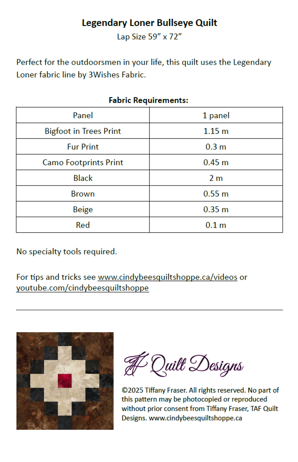 Thumbnail: Legendary Loner Bullseye Quilt Pattern