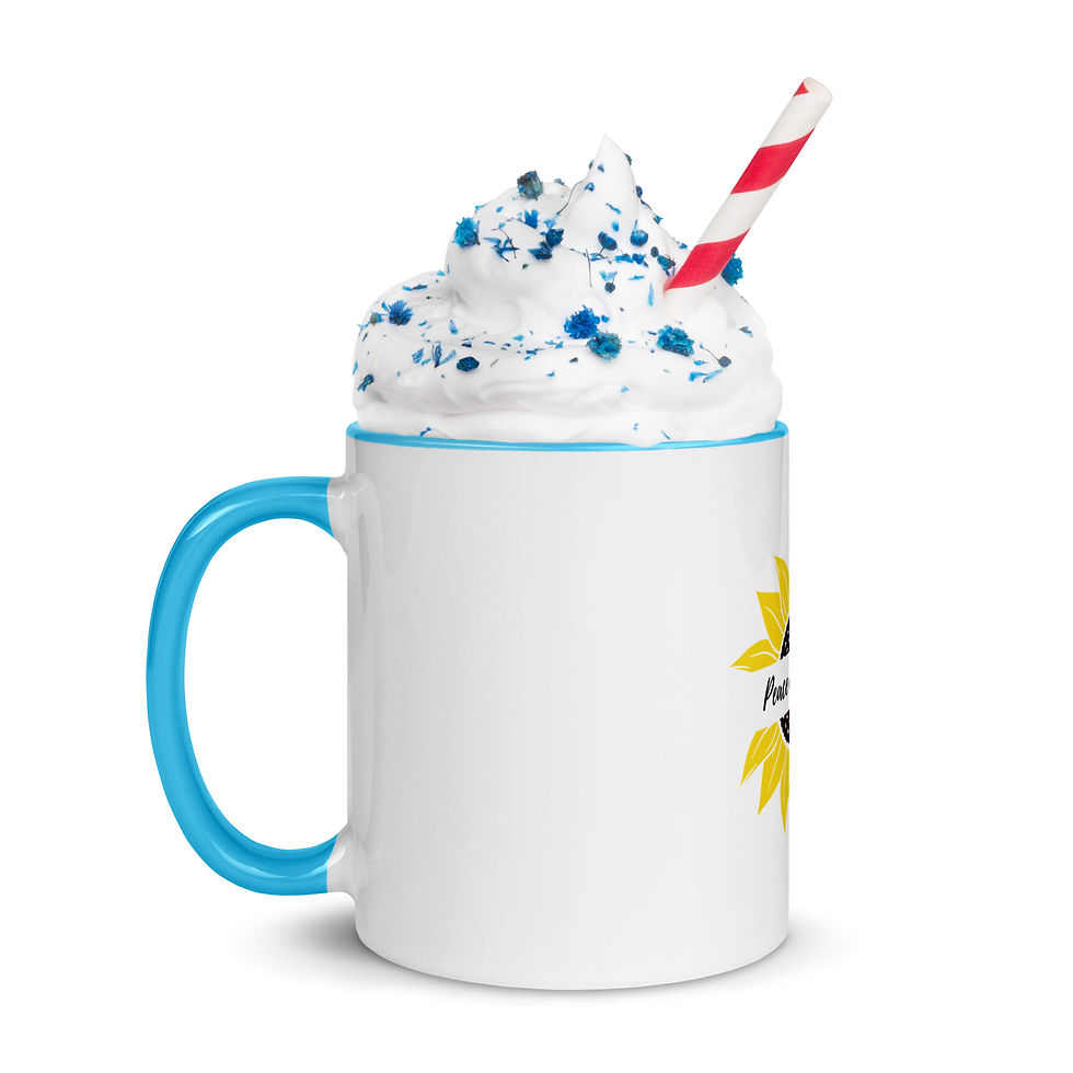 Thumbnail: Peace and Love Mug with Colour Inside