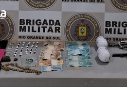 Policial – Brigada Militar prende três indivíduos por posse de drogas e de arma de fogo, em Butiá