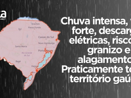 Clima – Alerta de intensidade de chuva e vento no Estado