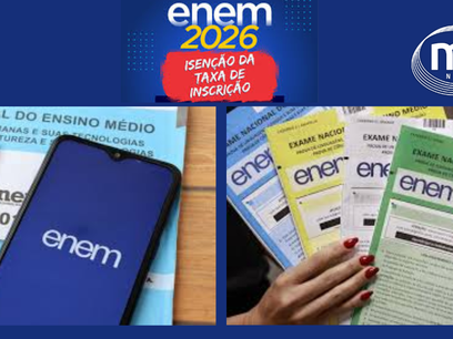 Educação – Solicitação para isenção da taxa de inscrição do Enem/2026, abre o prazo hoje