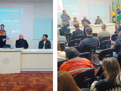 "Mãos pelo Próximo" – Lançamento contou com palestra sobre administração de abrigos temporários, na Ulbra de São Jerônimo
