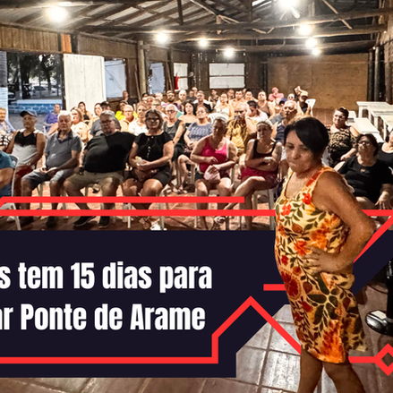 Butiá - Reunião dos Campistas do balneário, diante da solicitação de desocupação do espaço